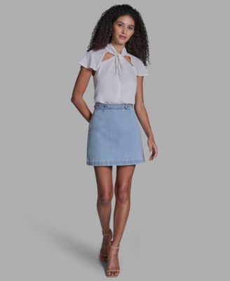 Women's High Neck Short-Sleeve Top