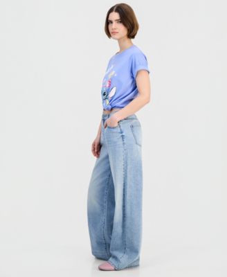 Juniors' High-Rise Wide-Leg Jeans