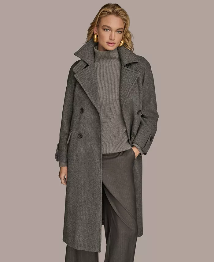 Women's Double-Breasted Belted Wrap Coat