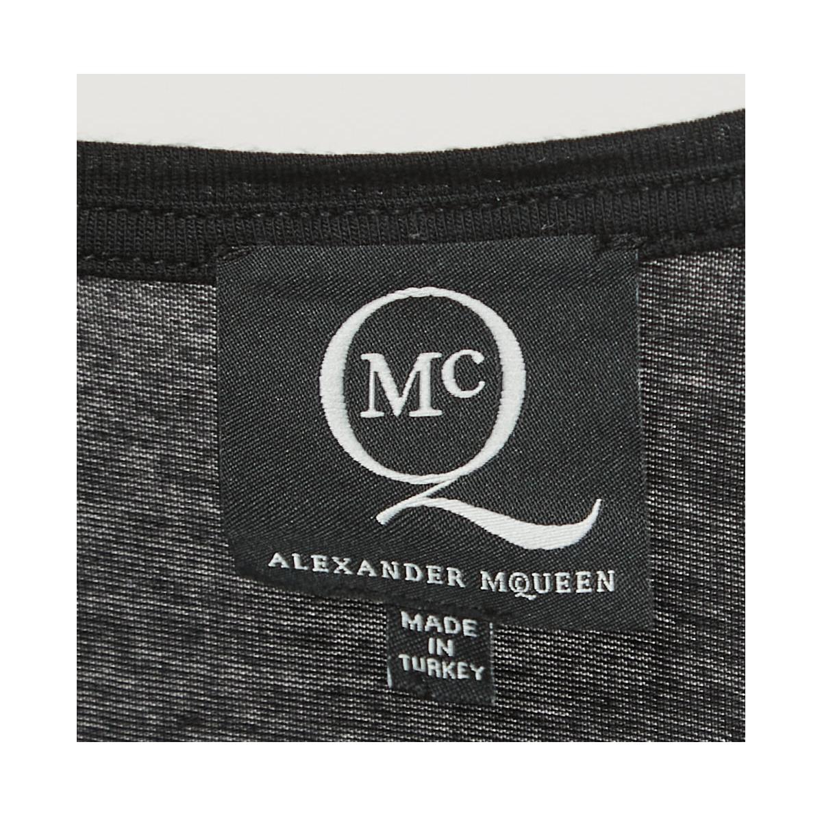 Pre-Owned Alexander Mcqueen Women's Black Logo Print Knit Tank Top