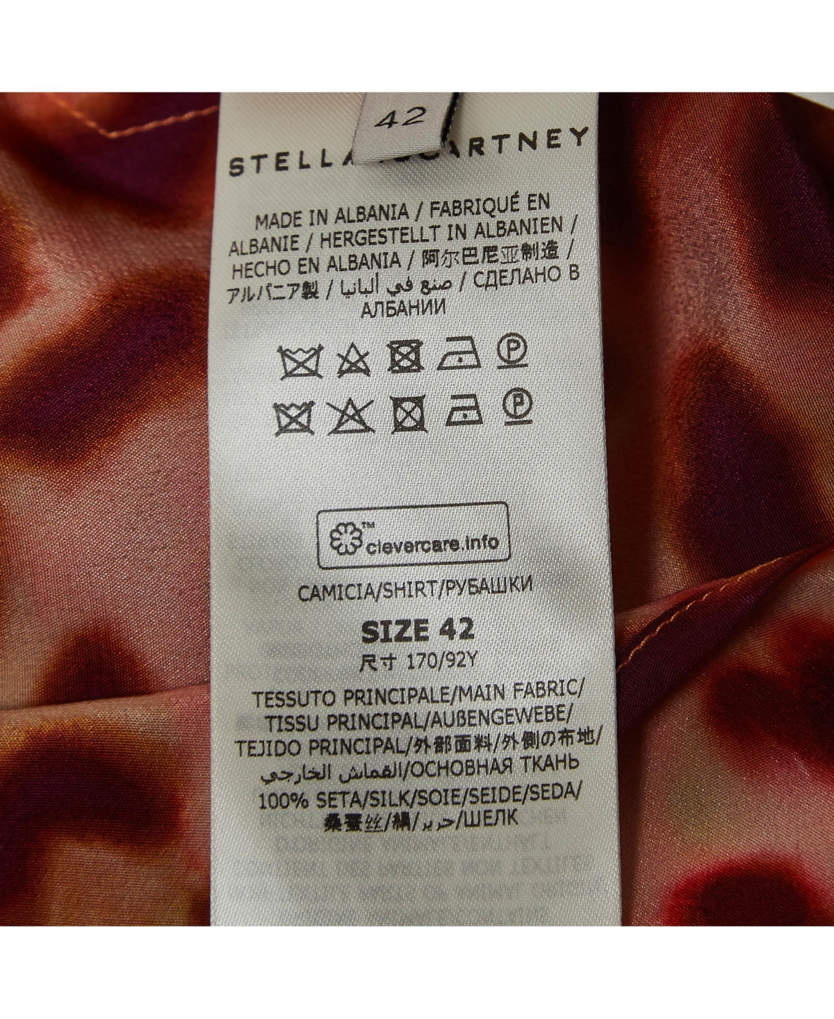 Pre-Owned Stella Mccartney Women's Multicolor Print Silk Buttoned Shirt Blouse