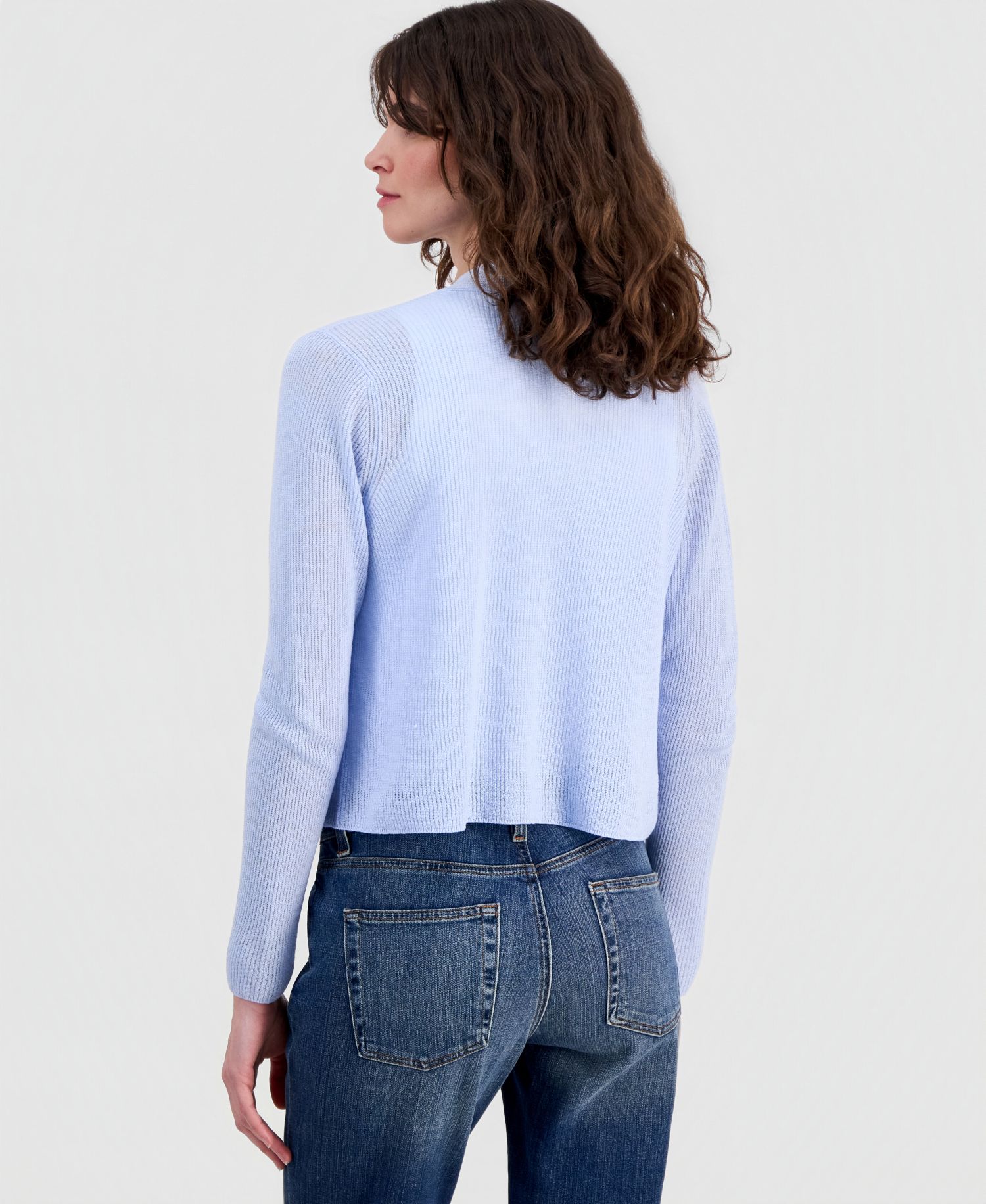 Women's Linen Cotton Open-Front Cardigan