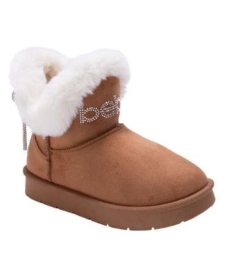 Girls' 1-13 Rhinestone Bow Details Winter Boots