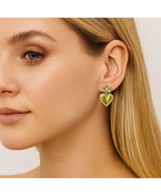 Bloom Heart Drop Earrings