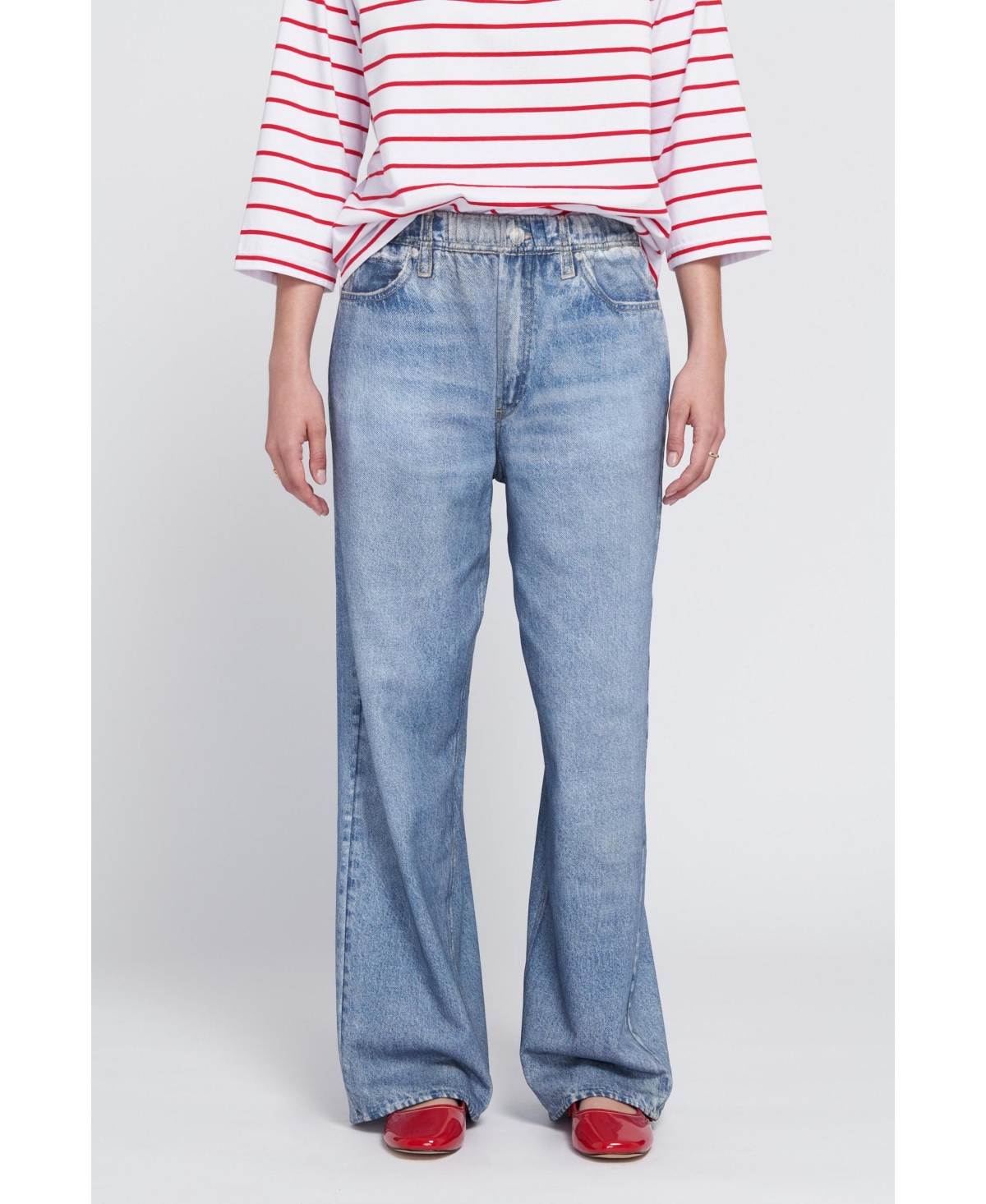 Elle Collection Women's Striped Tee With Graphic Top