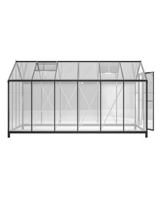 Premium 8'x12' Walk-In Greenhouse with Polycarbonate Walls and Aluminum Frame