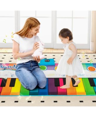 6 FT Floor Piano Mat Giant Piano Keyboard Dance Mat with 24 Keys for 3+ Years Old