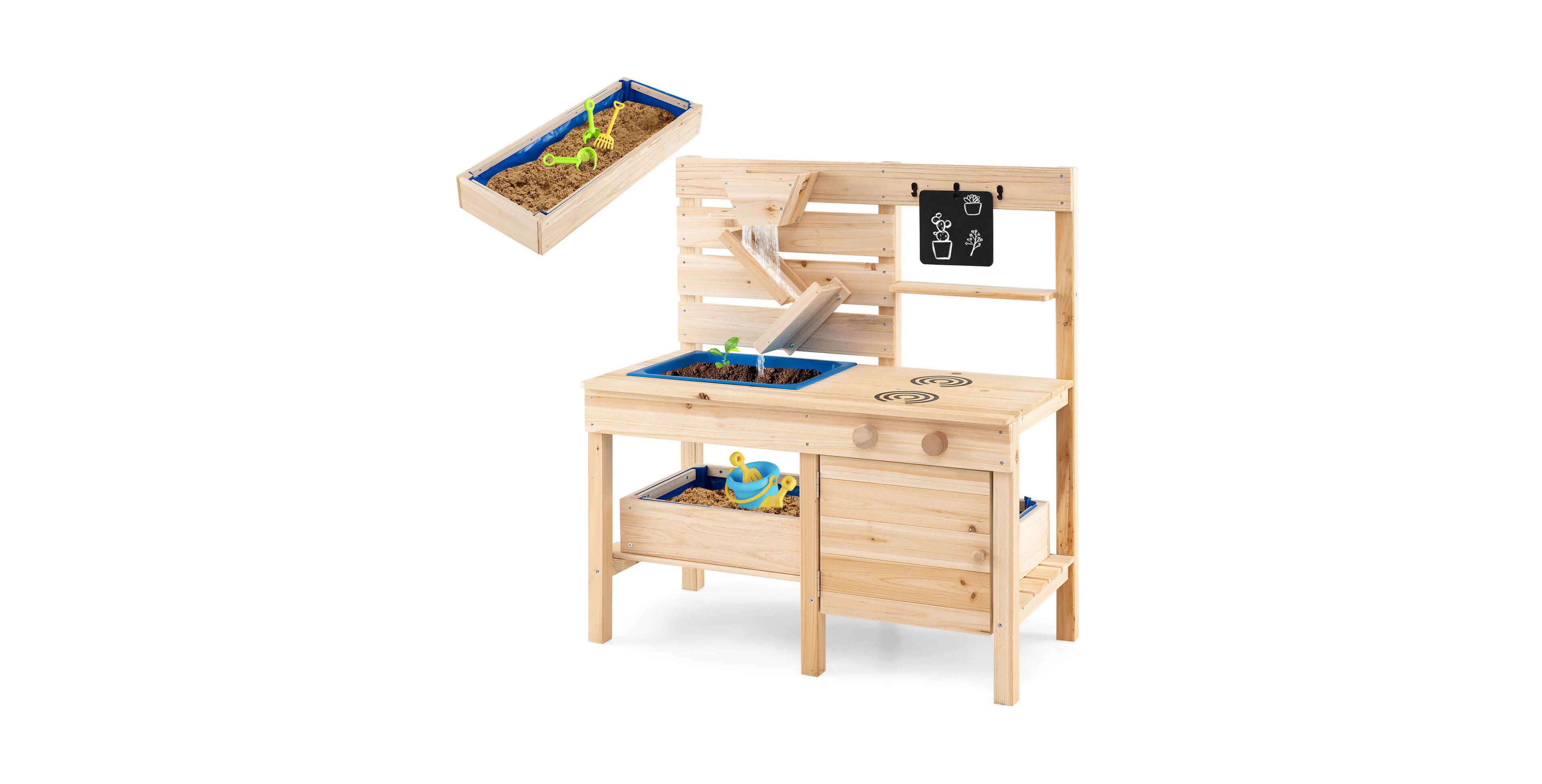 Costway Detachable-Sandbox Outdoor Mud Kitchen, Ages 3-8