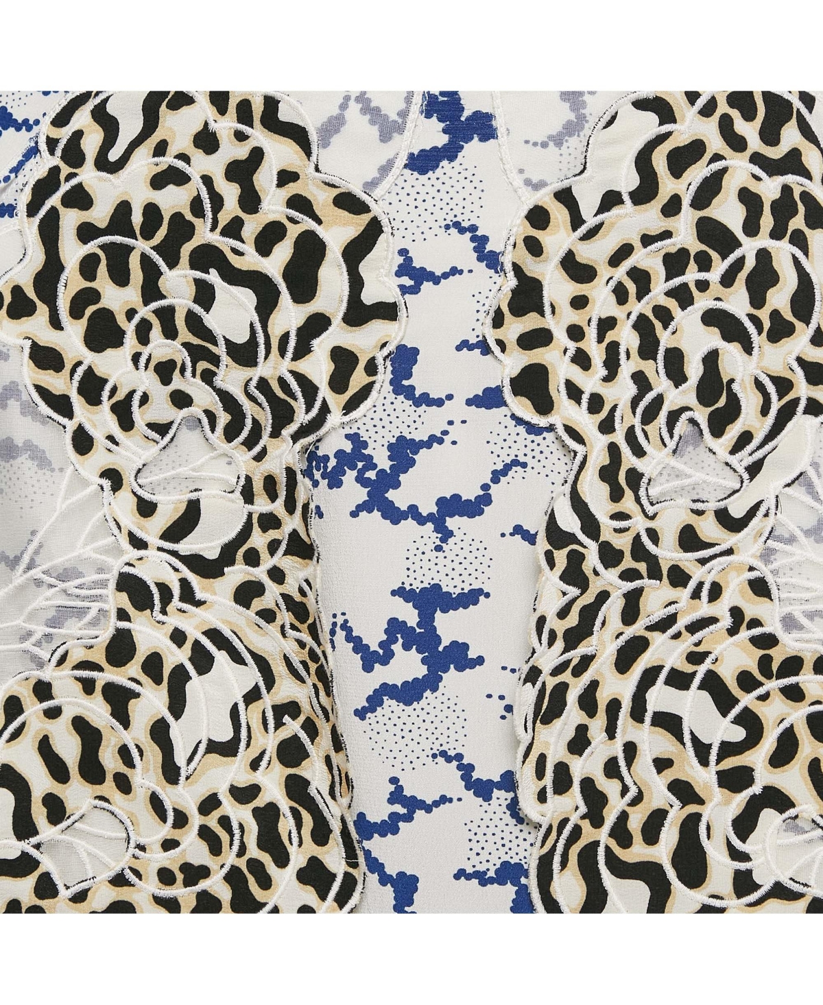 Pre-Owned Stella Mccartney Women's White Printed Silk Layered Midi Skirt