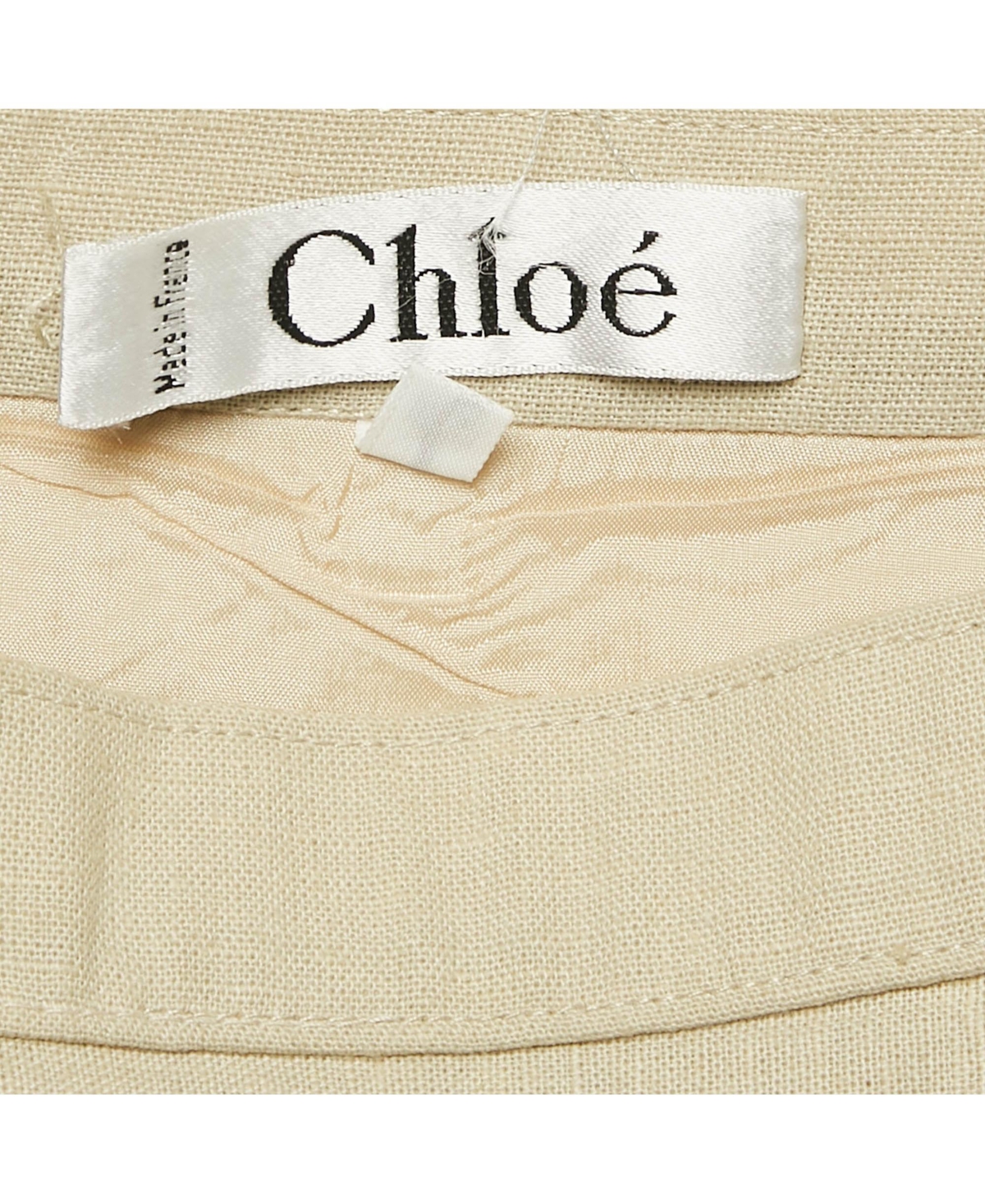 Pre-Owned Chloe Women's Pre-Owned Chloé Vintage Cream Cotton Pencil Skirt