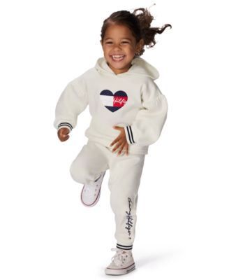 Girls' 4-6X Oversized Hoodie and Graphic Print Joggers, 2-Piece Set