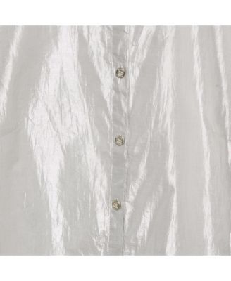 Women's London Lam&eacute Button Front Shirt