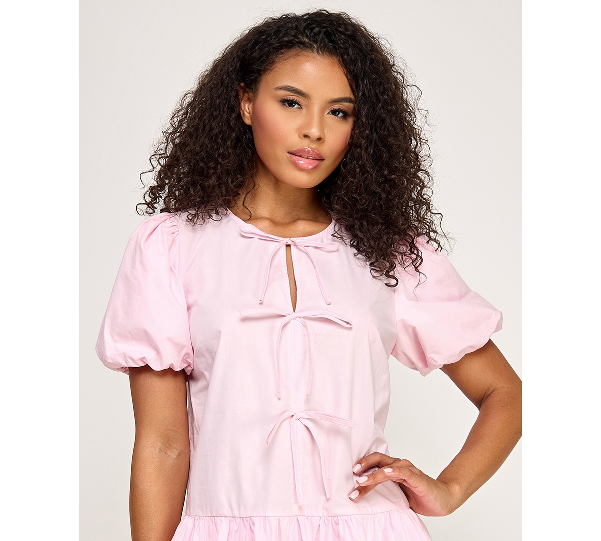 City Studios Juniors' Bow Detail Short Dress