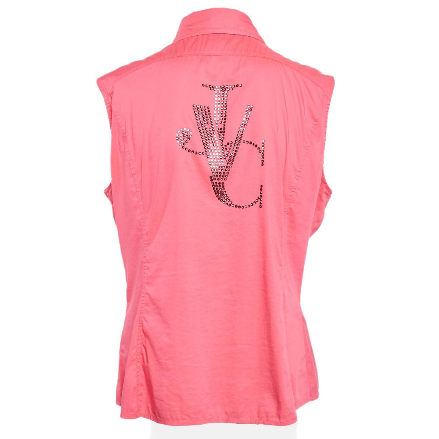 Women's Jeans Couture Embellished Cotton Blend Sleeveless Top