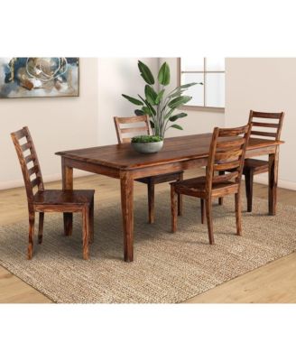 Sonora Solid Sheesham Wood Dining Chair, Brown