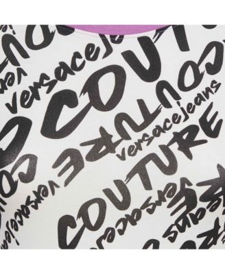 Women's Jeans Couture Logo Brush Print Cotton Crew Neck T-Shirt