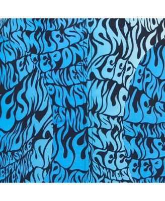 Women's Blue Printed Crepe Midi Skirt