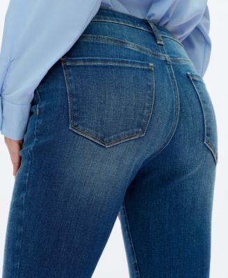 Women's Low-Rise Stretch Raw-Hem Bootcut Jeans