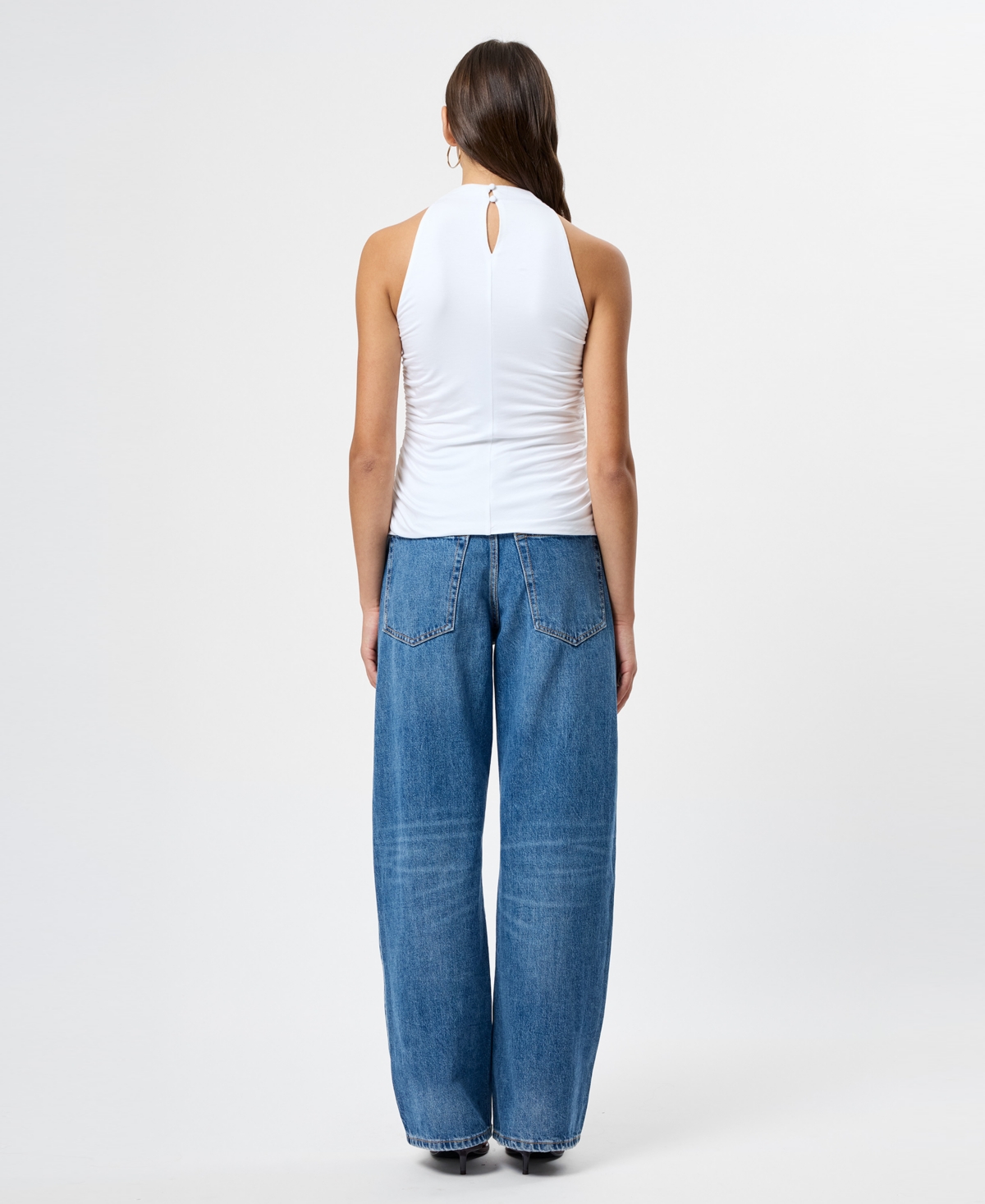 French Connection Women's Ruched Cowl Neck Top