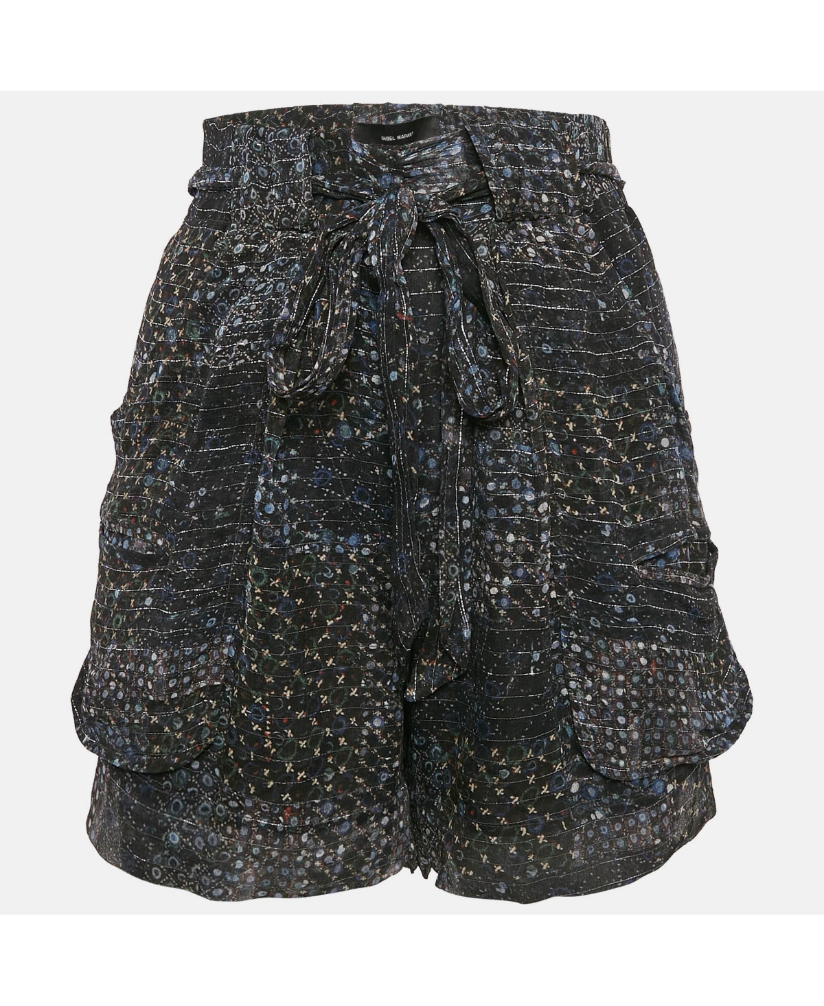 Pre-Owned Isabel Marant Women's Multicolor Printed Lurex Silk Short