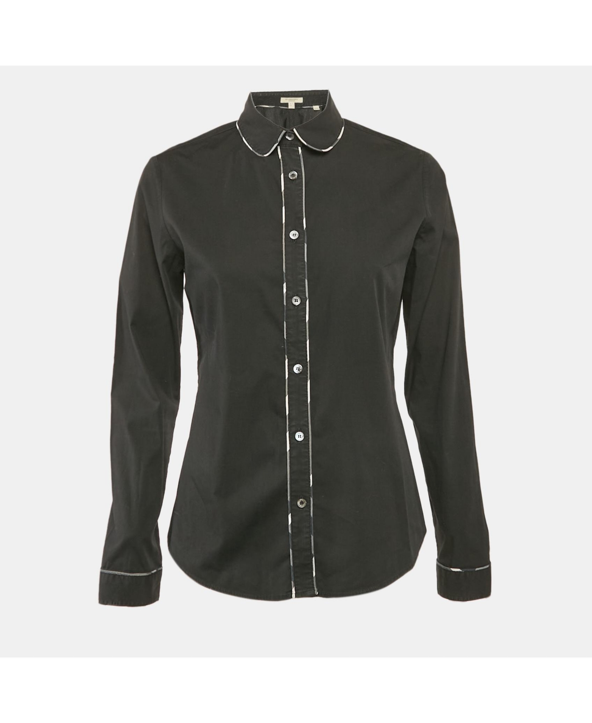 Pre-Owned Burberry Women's London Black Cotton Button Front Shirt