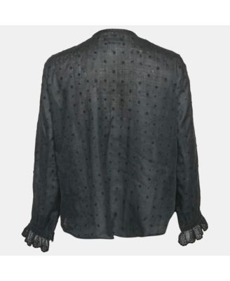 Women's Embroidered Ramie Blouse