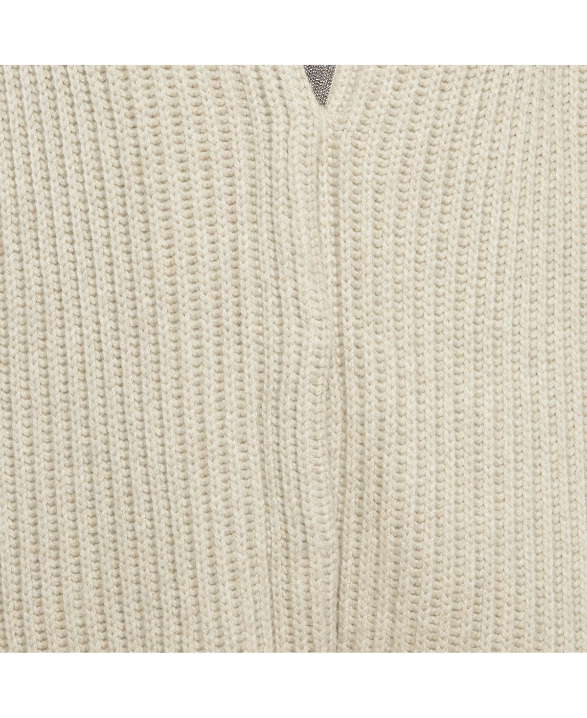 Pre-Owned Brunello Cucinelli Women's Grey Cashmere Rib Monile Hooded Cardigan