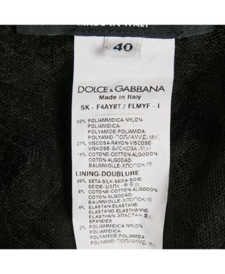 Women's Black Lace Midi Skirt