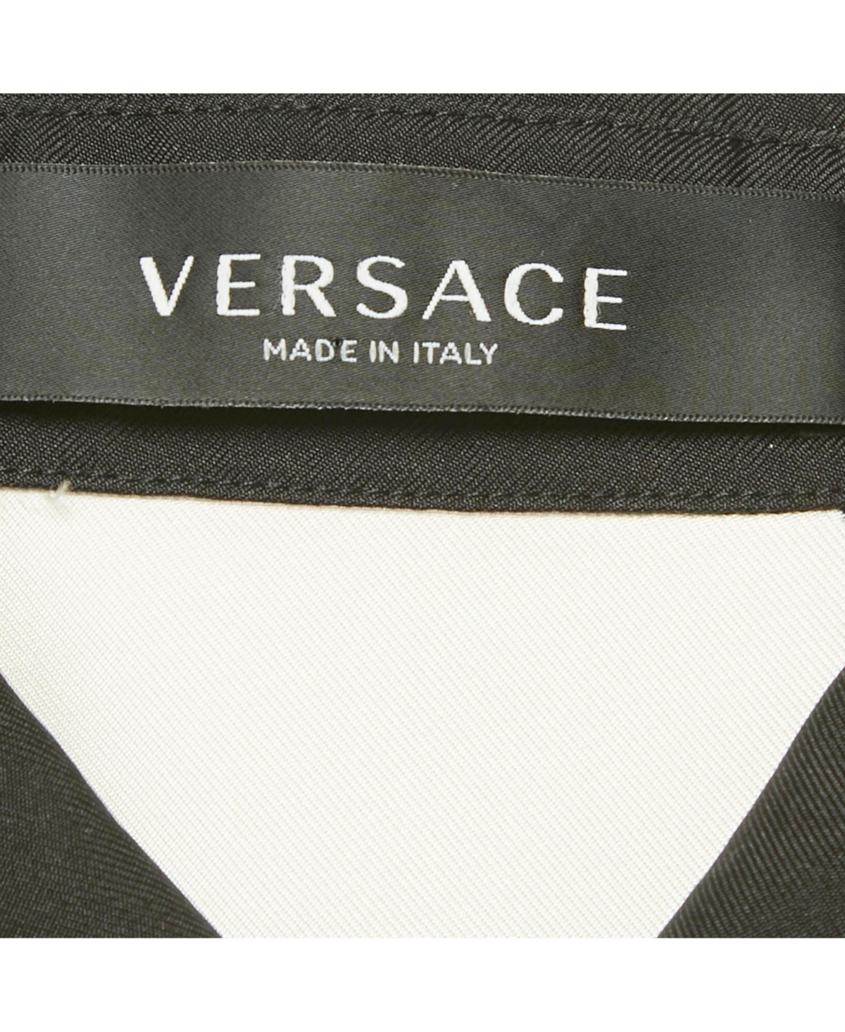 Pre-Owned Versace Women's Black/yellow Barocco Print Silk Belted Shirt Dress