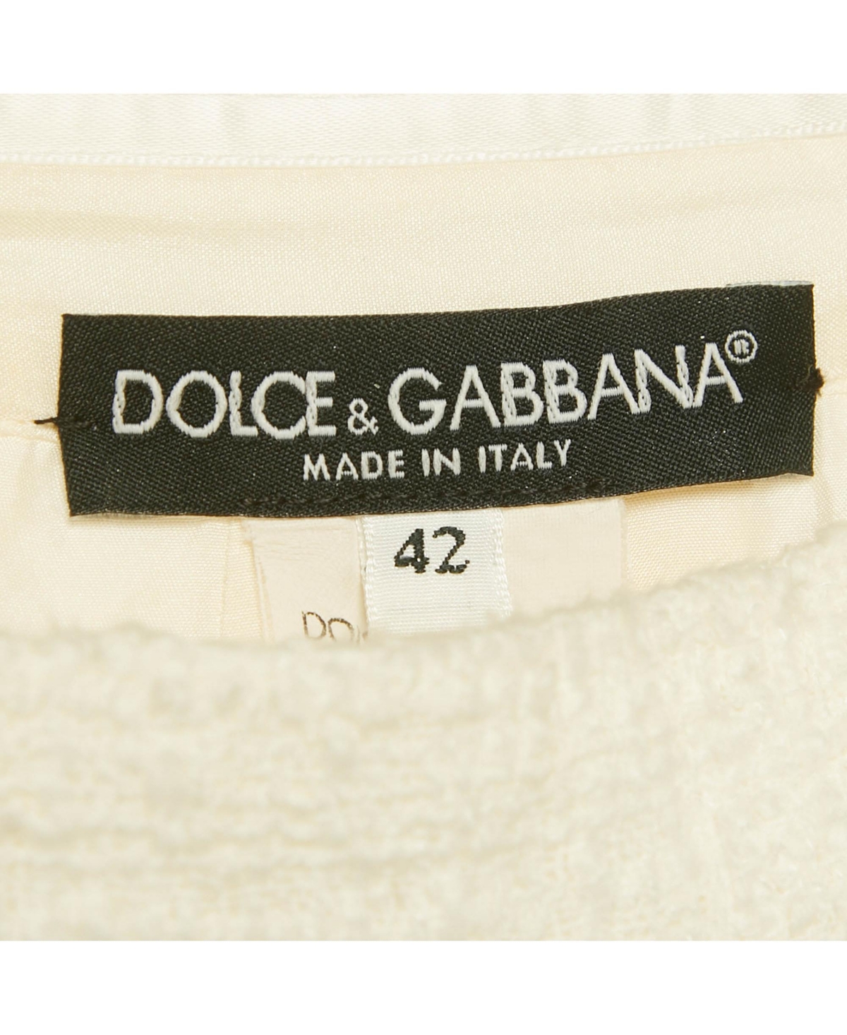 Pre-Owned Dolce & Gabbana Women's White Lace Crystal Detail Mini Skirt