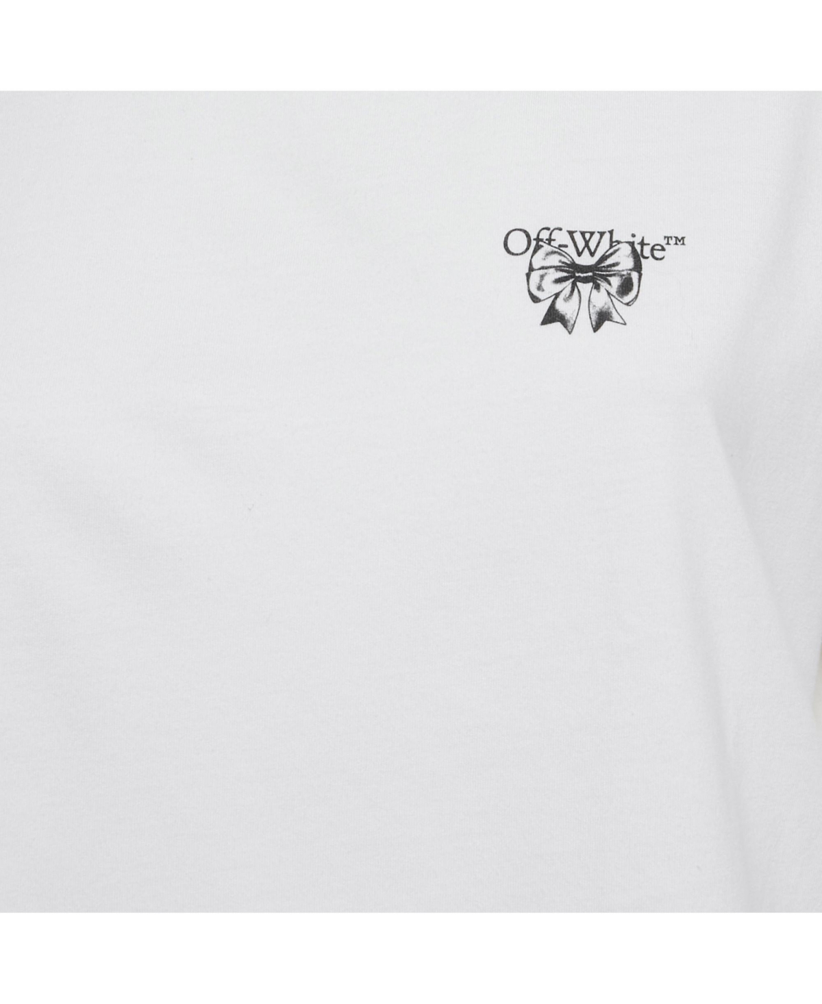 Pre-Owned Off-White Women's Pre-Owned Bow Print Jersey Crewneck T-Shirt