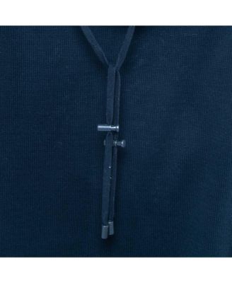 Men's Navy Blue Cotton Side Stripe Detail Drawstring Yoga Pants