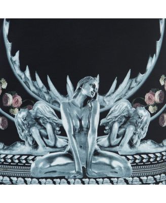 Women's Black Print Cotton Knit Tank Top