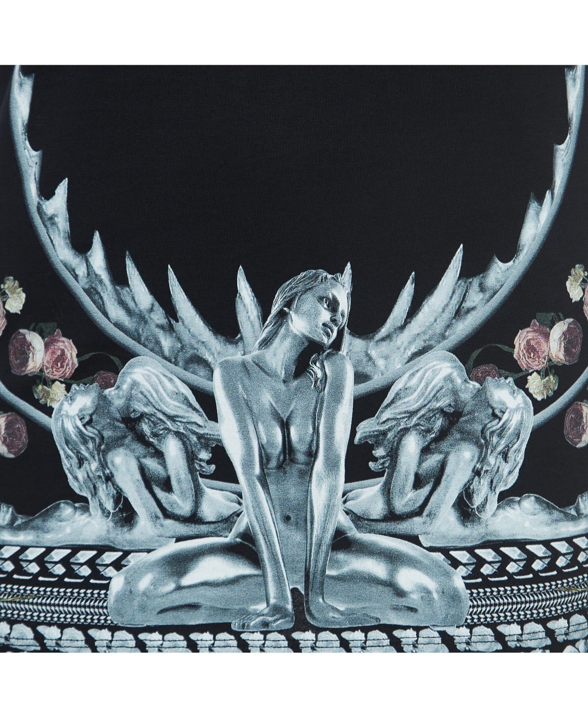 Pre-Owned Givenchy Women's Black Print Cotton Knit Tank Top