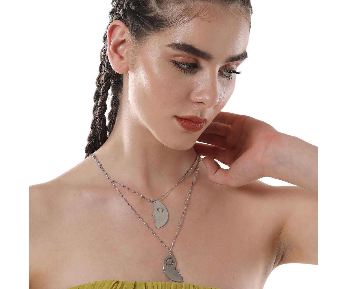 Sohi Women's The Lovers Multi-Layer Necklace