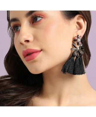 Crystal Tassel Drop Earrings
