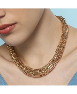 Women's The Braid Pin-Link Chain Necklace - California Gold