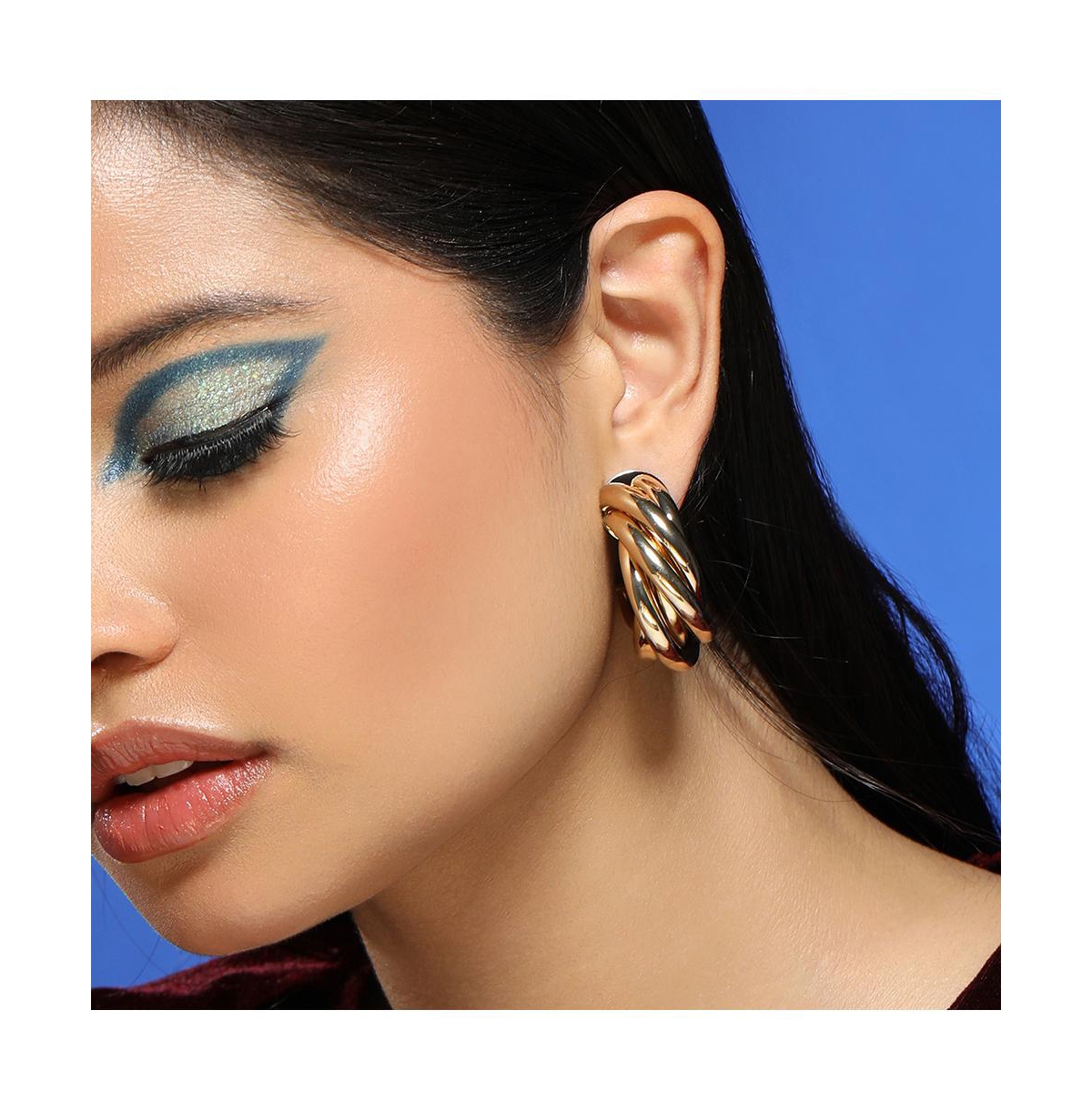 Women's The Chunky-Twist Half-Hoop Earrings - California Gold