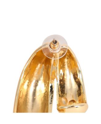 Women's The Chunky-Unbalanced Half-Hoop Earrings - California Gold