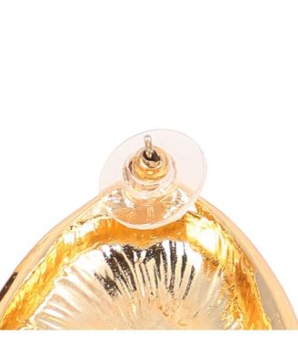 Women's The Enamel-Triad Stud Earrings - Antique Gold