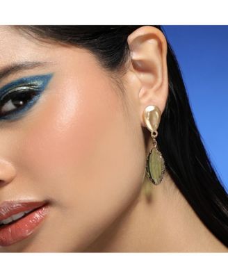 Women's The Marquise-Gleam Drop Earrings - Kelly Green