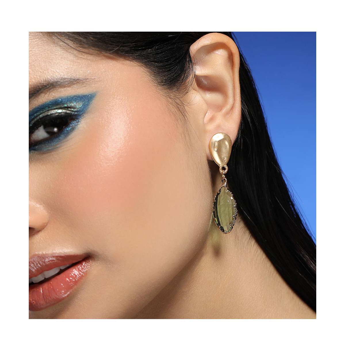 Women's The Marquise-Gleam Drop Earrings - Kelly Green