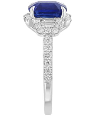 Diamond (5/8 ct. t.w.) & Sapphire (1-1/2 ct. t.w.) Ring in 14k White Gold