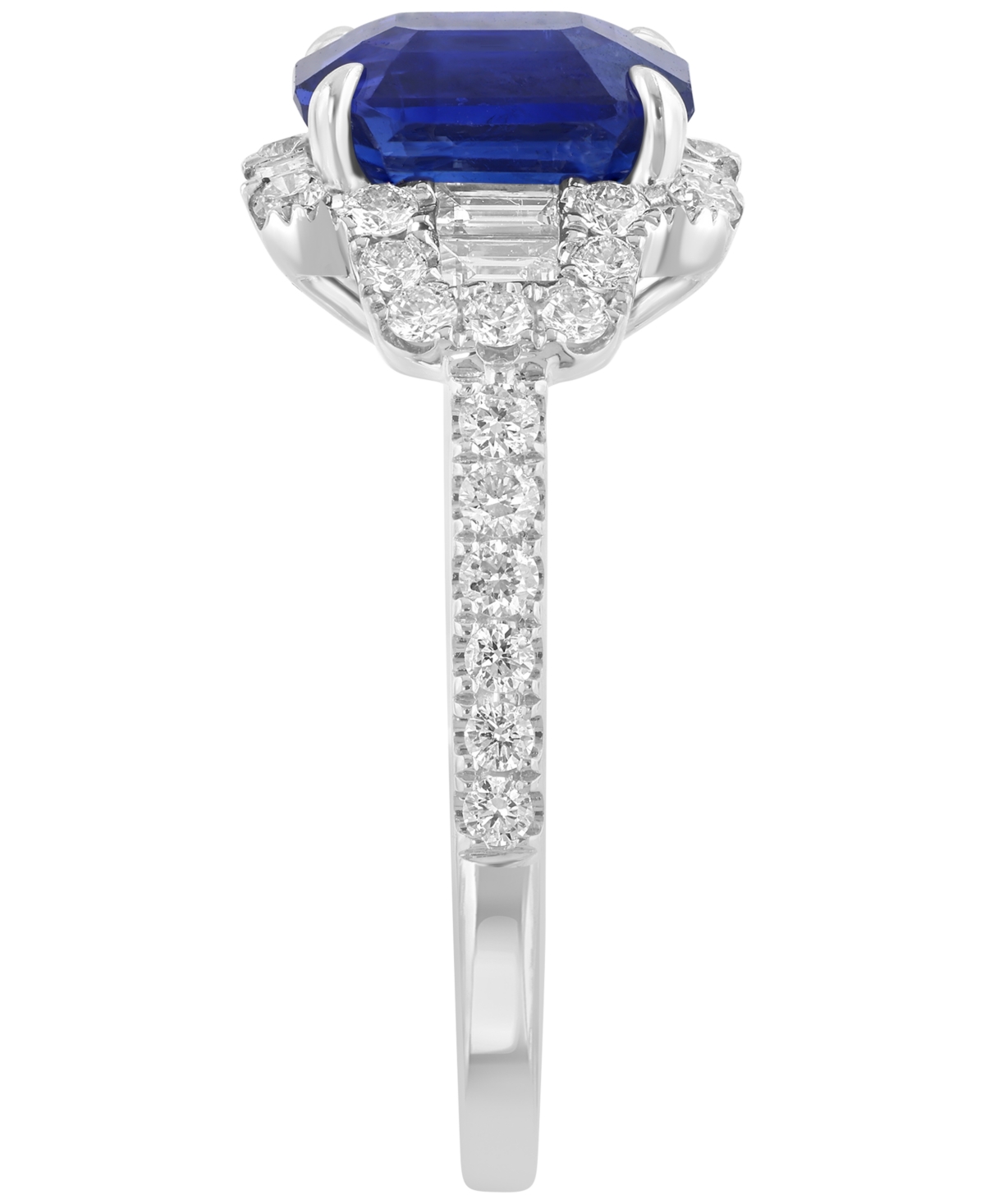 Effy Collection Diamond (5/8 ct. t.w.) & Sapphire (1-1/2 ct. t.w.) Ring in 14k White Gold