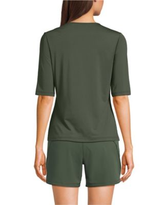 Women's SunShade UPF 50 Elbow Sleeve Rash Guard Swim Tee