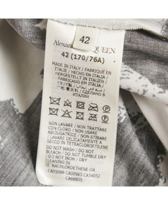 Women's Black/white Abstract Print Cotton Pleated Short Skirt