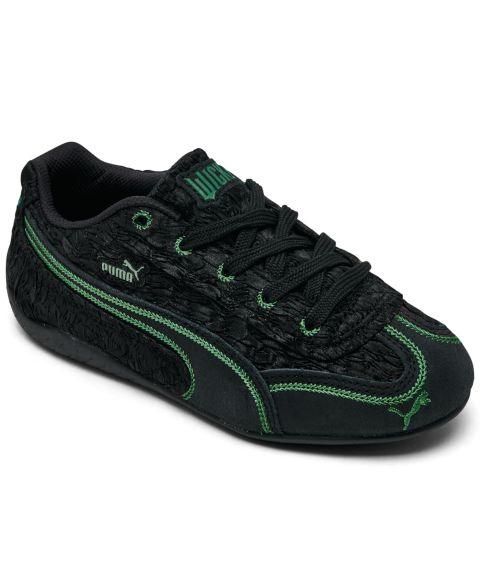 Кроссовки PUMA x Wicked Speed Cat OG 'Elphie' Casual для девочек, цвет: Чёрный / Тёмно-зелёный