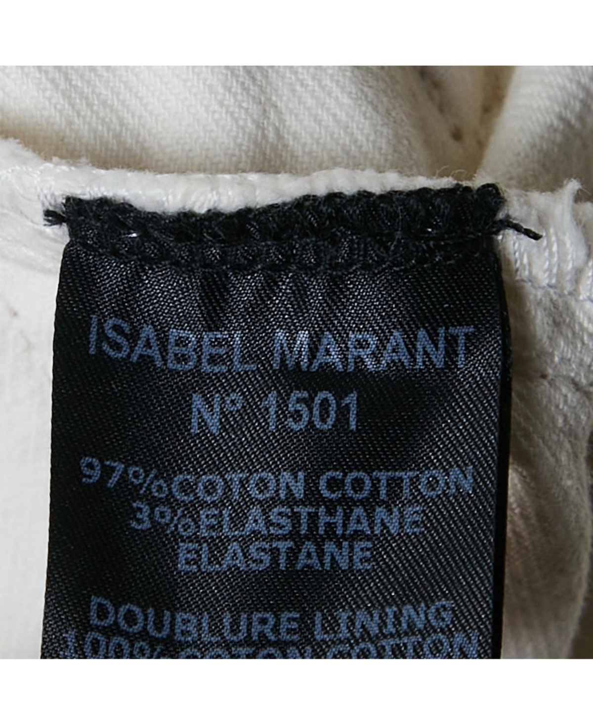 Pre-Owned Isabel Marant Women's White Denim Braided Shorts