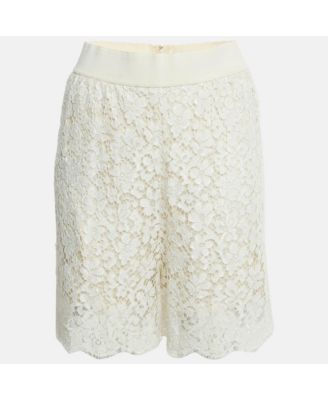 Women's White Lace Shorts