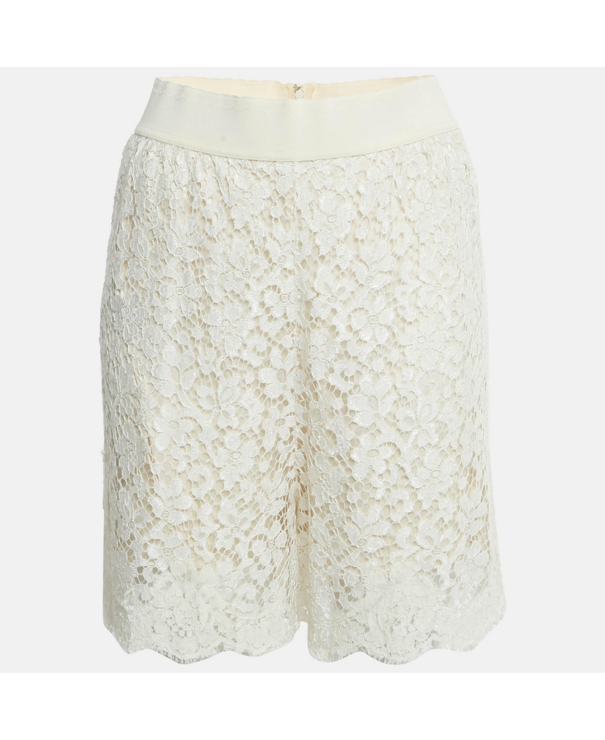 Pre-Owned Dolce & Gabbana Women's White Lace Shorts